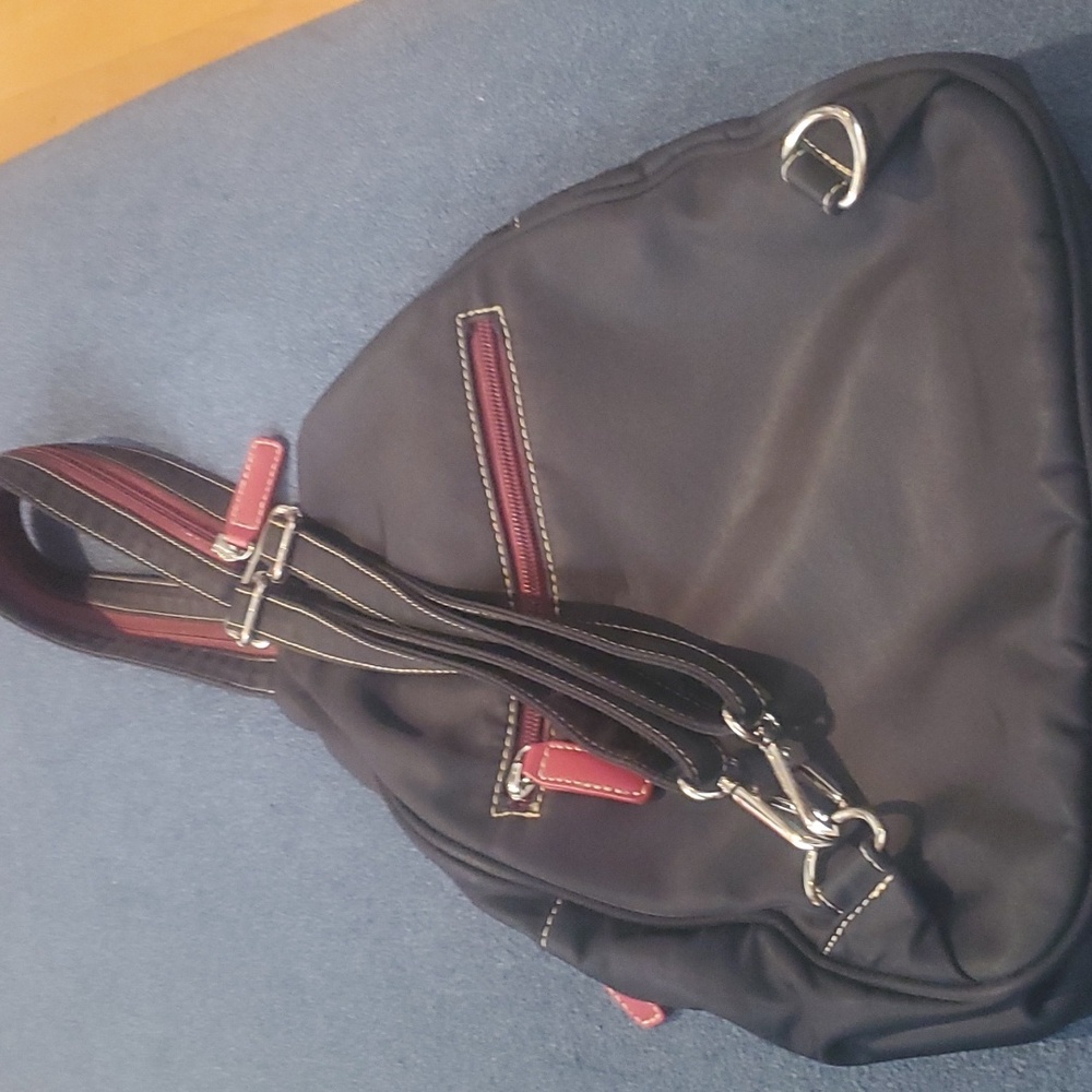 Convertible Black Triangular Backpack Crossbody B… - image 3